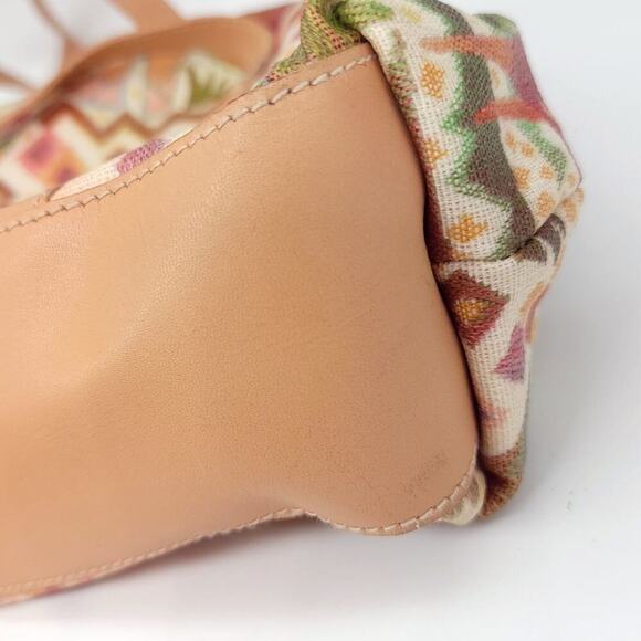 Saddle River Purse Bag Printed Animal Tribal Brown Tan Green - Picture 3 of 11